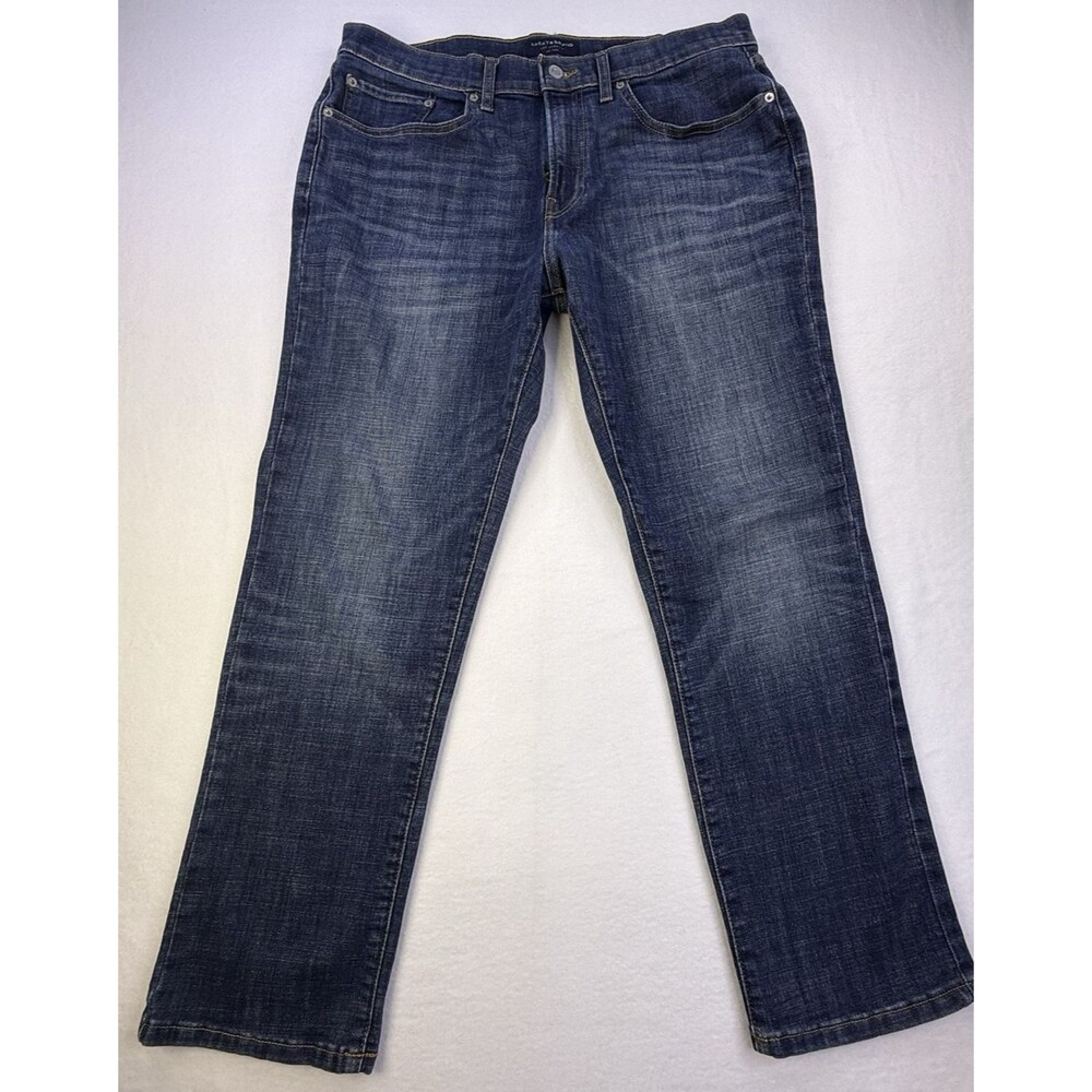LUCKY Size 34x30 Jean Women Med Wash 223 Straight Leg Low Rise Los Angeles 1024